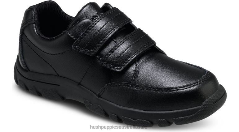 Black Big Kid's Jace Hook & Loop Boy Hush Puppies Shoes F264D375