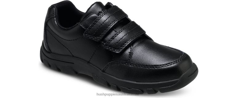 Black Big Kid's Jace Hook & Loop Boy Hush Puppies Shoes F264D375