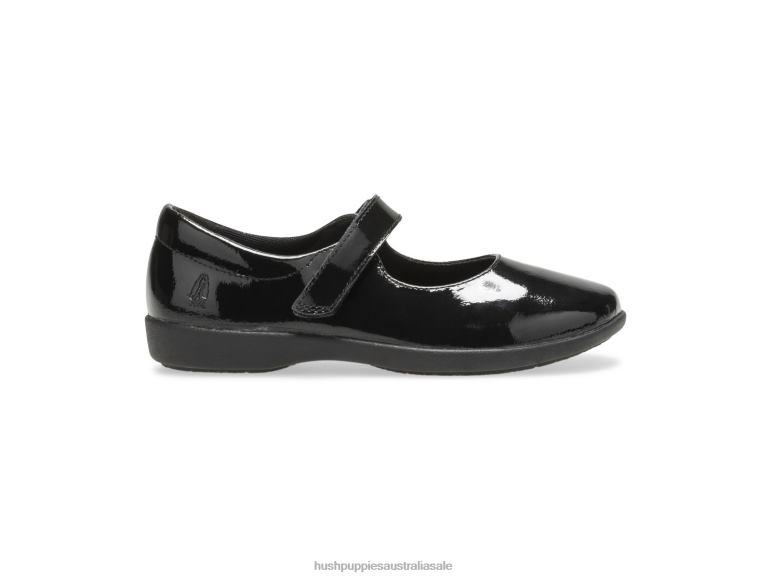 Black Patent Big Kid's Lexi Mary Jane Girl Hush Puppies Shoes F264D372