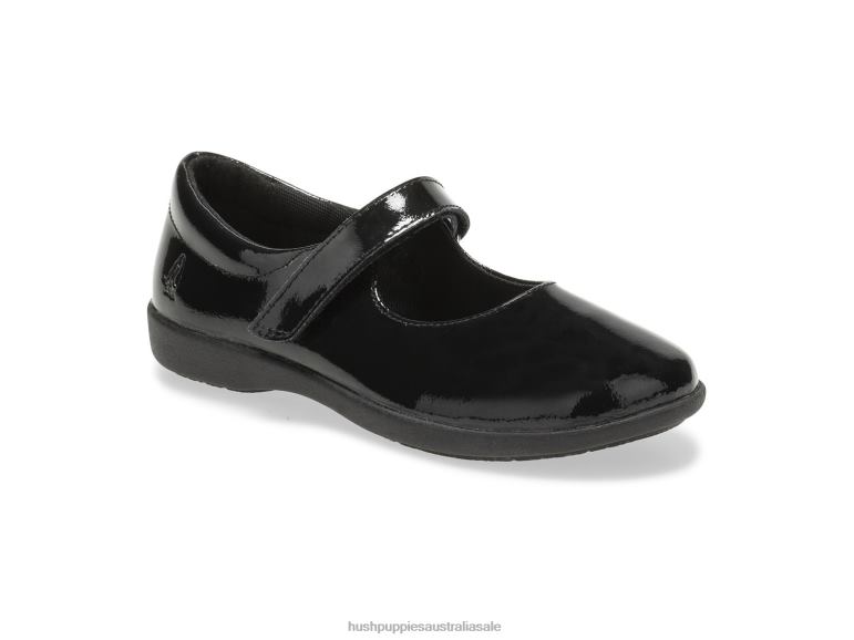 Black Patent Big Kid's Lexi Mary Jane Girl Hush Puppies Shoes F264D372