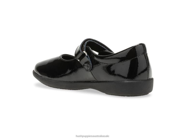 Black Patent Big Kid's Lexi Mary Jane Girl Hush Puppies Shoes F264D372