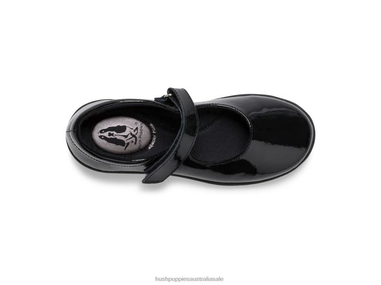 Black Patent Big Kid's Lexi Mary Jane Girl Hush Puppies Shoes F264D372