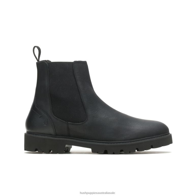 Bold Black Leather Jude Chelsea Boot Men Hush Puppies Boot F264D276