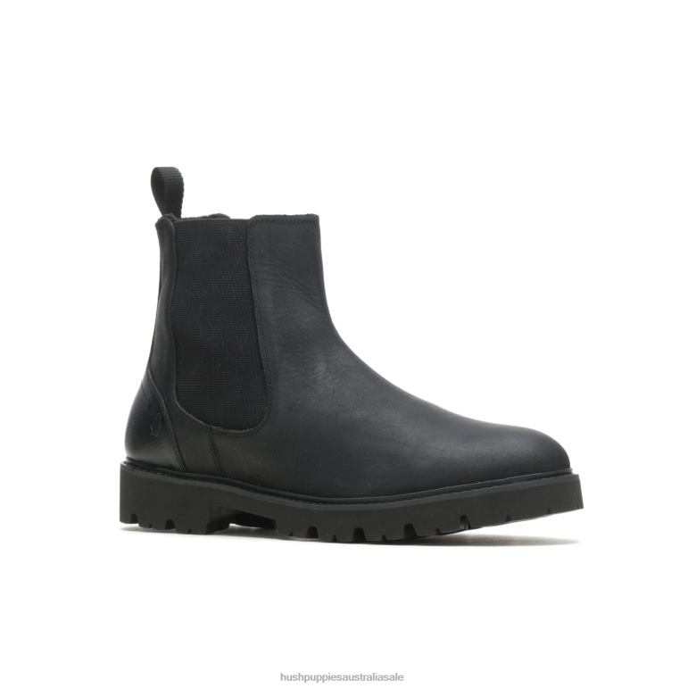 Bold Black Leather Jude Chelsea Boot Men Hush Puppies Boot F264D276
