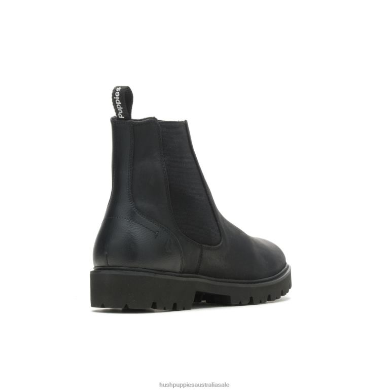 Bold Black Leather Jude Chelsea Boot Men Hush Puppies Boot F264D276