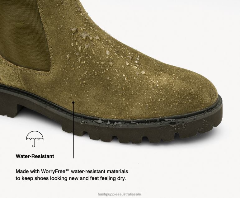 Deep Olive Suede Jude Chelsea Boot Men Hush Puppies Boot F264D267