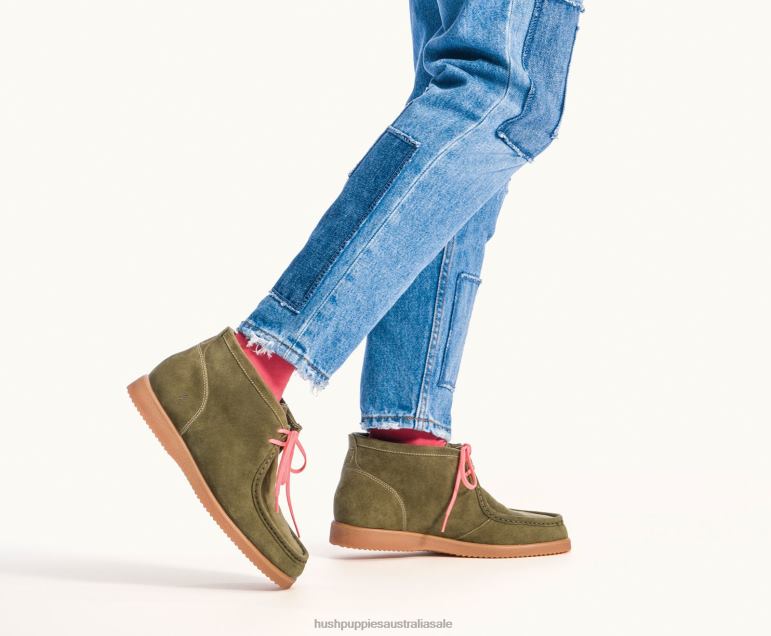 Olive Suede Bridgeport 5 Men Hush Puppies Boot F264D280