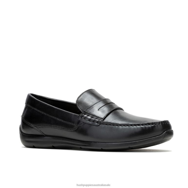 Bold Black Leather Julian Loafer Men Hush Puppies Loafer F264D306