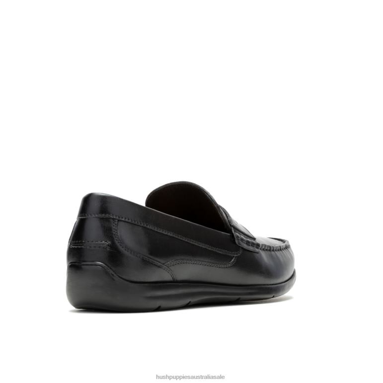 Bold Black Leather Julian Loafer Men Hush Puppies Loafer F264D306