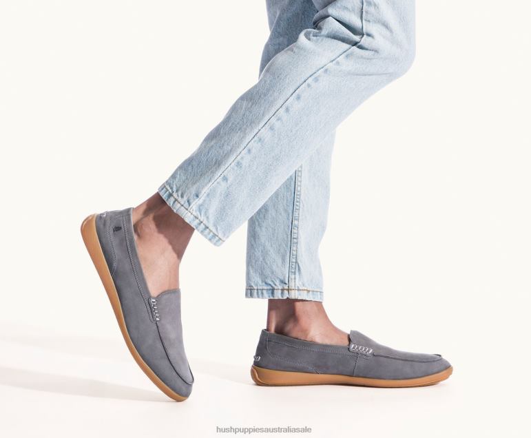 Dark Grey Nubuck Finley Loafer Men Hush Puppies Loafer F264D313