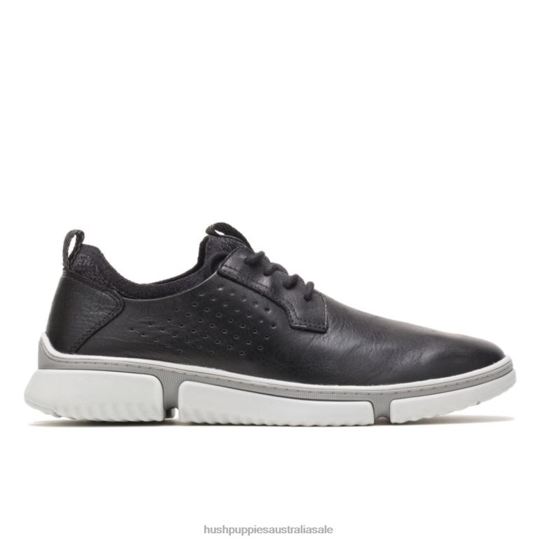 Black Leather Bennet Plain Toe Oxford Men Hush Puppies Oxford F264D297