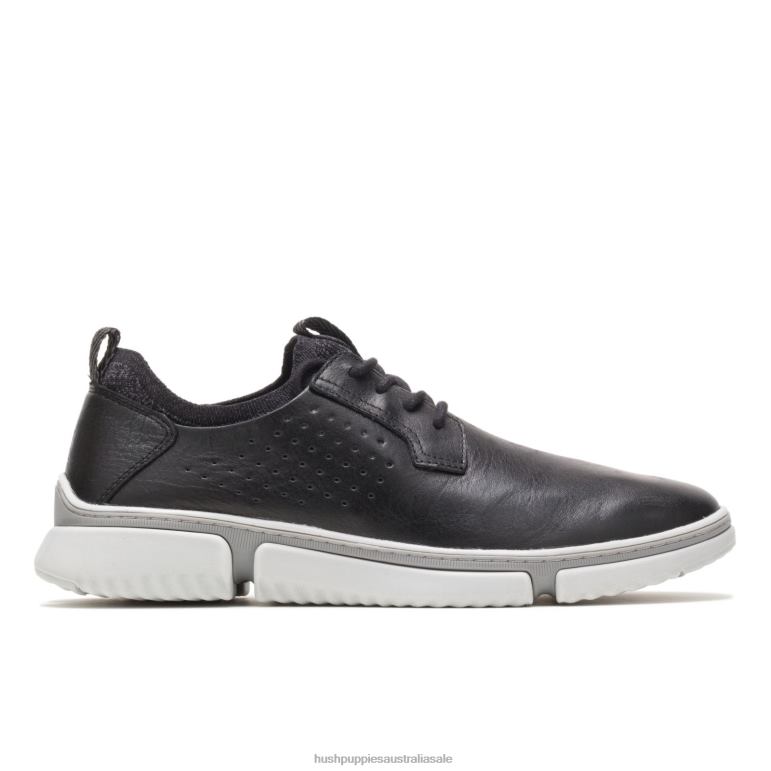 Black Leather Bennet Plain Toe Oxford Men Hush Puppies Oxford F264D297