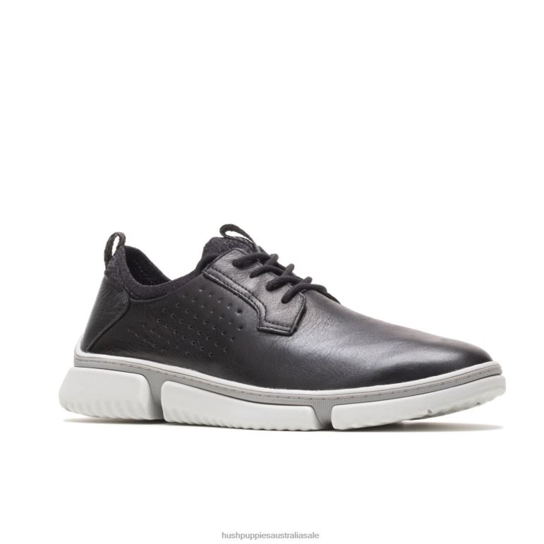 Black Leather Bennet Plain Toe Oxford Men Hush Puppies Oxford F264D297