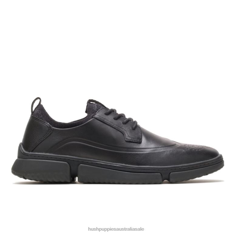 Black Leather Bennet Wingtip Oxford Men Hush Puppies Oxford F264D299