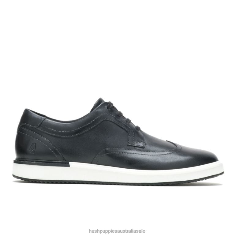 Black Leather Heath Wingtip Oxford Men Hush Puppies Oxford F264D303