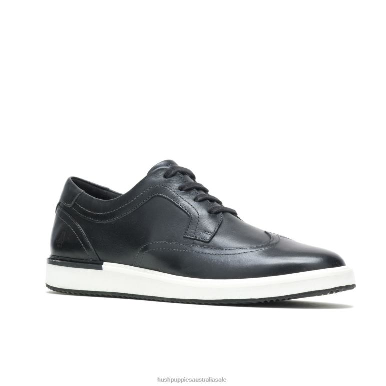 Black Leather Heath Wingtip Oxford Men Hush Puppies Oxford F264D303