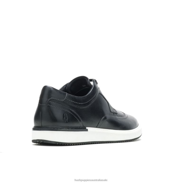 Black Leather Heath Wingtip Oxford Men Hush Puppies Oxford F264D303
