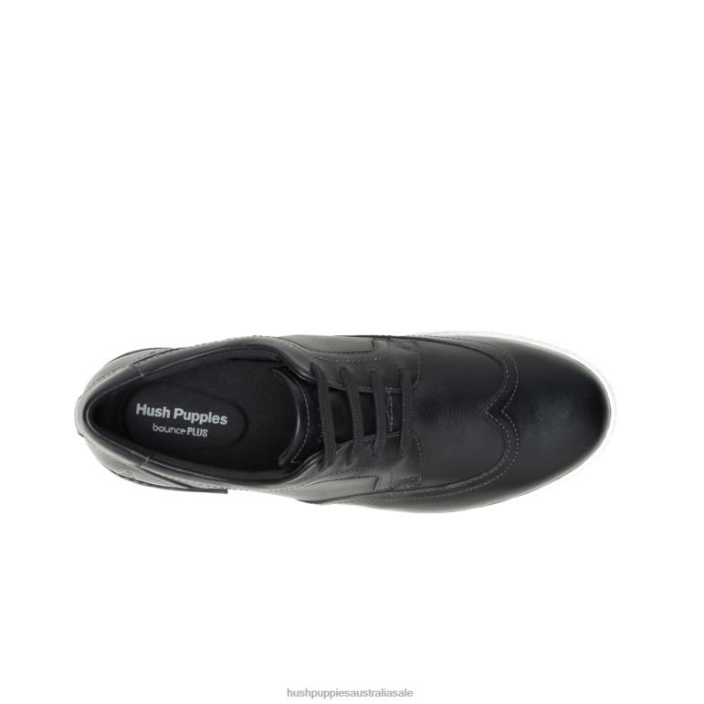 Black Leather Heath Wingtip Oxford Men Hush Puppies Oxford F264D303