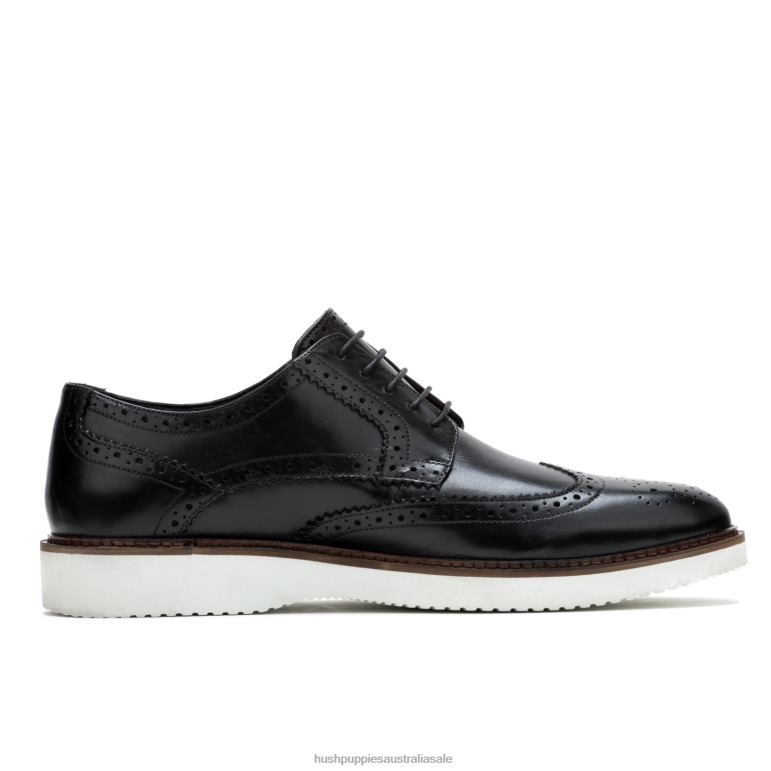 Bold Black Leather Everett Wingtip Oxford Men Hush Puppies Oxford F264D286