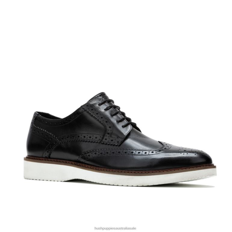 Bold Black Leather Everett Wingtip Oxford Men Hush Puppies Oxford F264D286