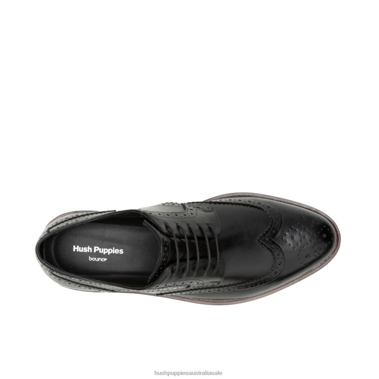 Bold Black Leather Everett Wingtip Oxford Men Hush Puppies Oxford F264D286