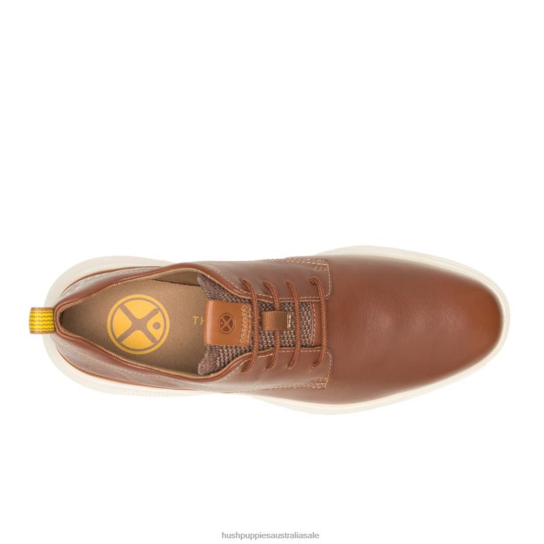 Cognac Leather Advance Lace Up Oxford Men Hush Puppies Oxford F264D288