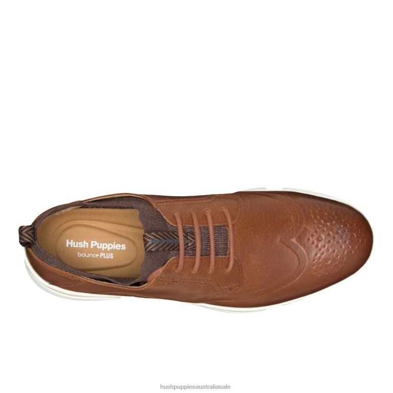 Cognac Leather Bennet Wingtip Oxford Men Hush Puppies Oxford F264D282