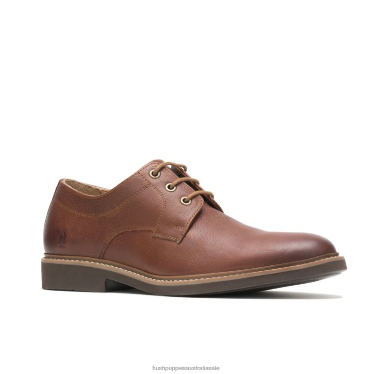 Cognac Leather Detroit Plain Toe Oxford Men Hush Puppies Oxford F264D295