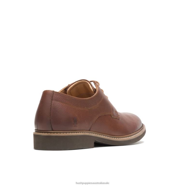 Cognac Leather Detroit Plain Toe Oxford Men Hush Puppies Oxford F264D295