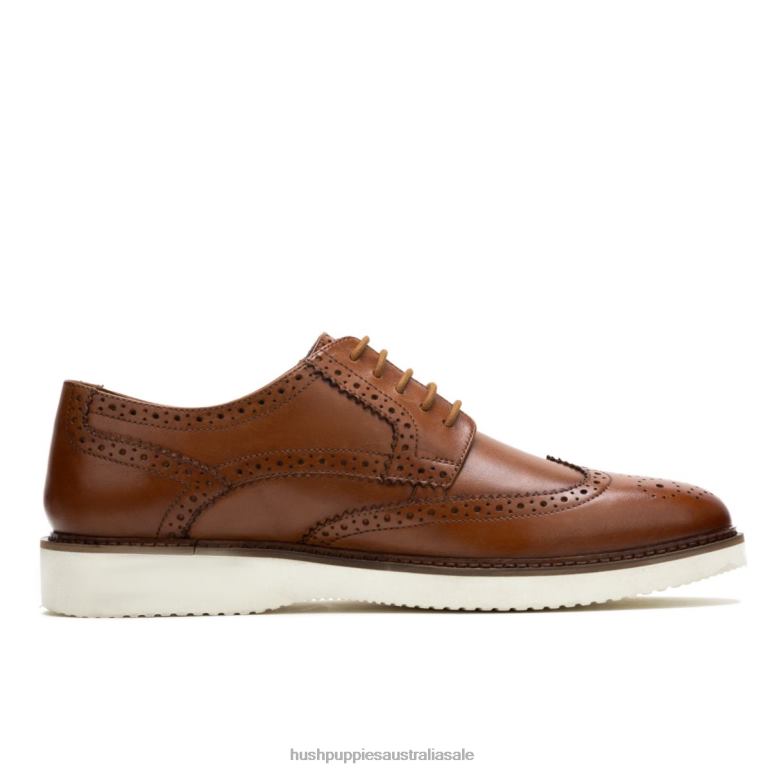 Cognac Leather Everett Wingtip Oxford Men Hush Puppies Oxford F264D287