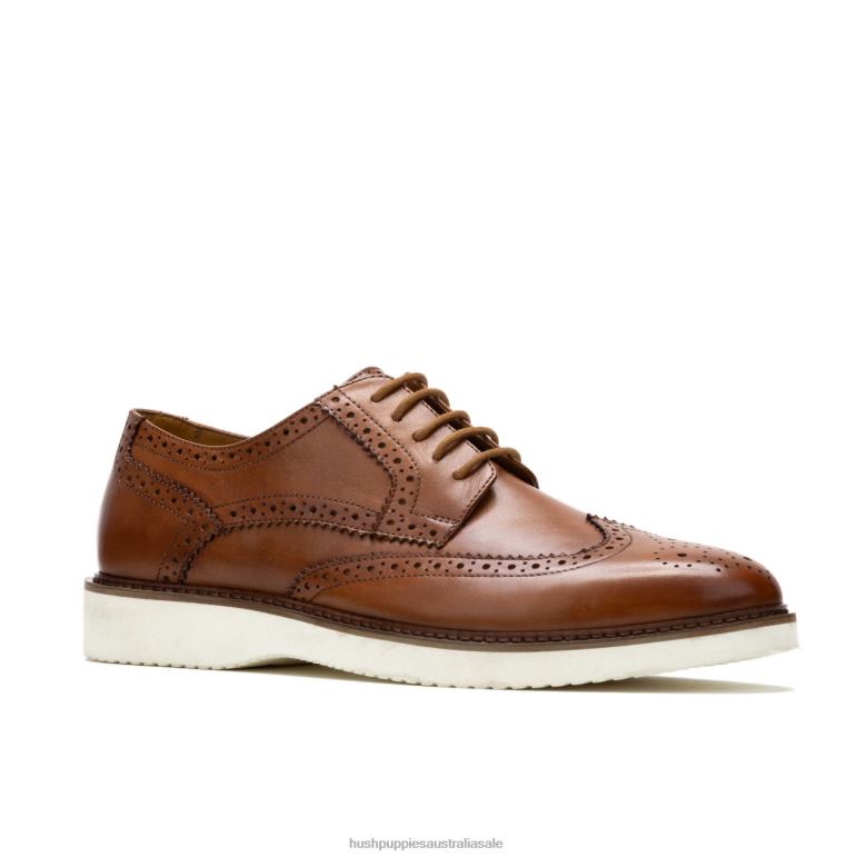 Cognac Leather Everett Wingtip Oxford Men Hush Puppies Oxford F264D287