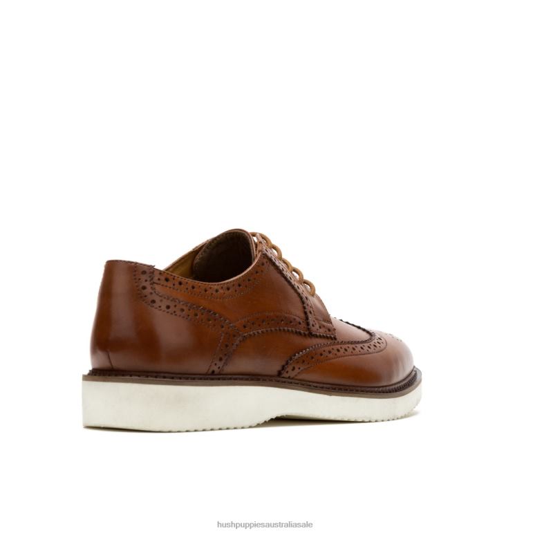Cognac Leather Everett Wingtip Oxford Men Hush Puppies Oxford F264D287