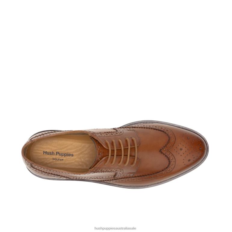 Cognac Leather Everett Wingtip Oxford Men Hush Puppies Oxford F264D287