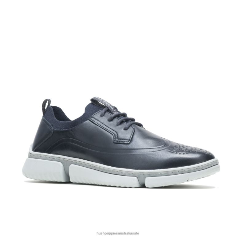 Navy Leather Bennet Wingtip Oxford Men Hush Puppies Oxford F264D298