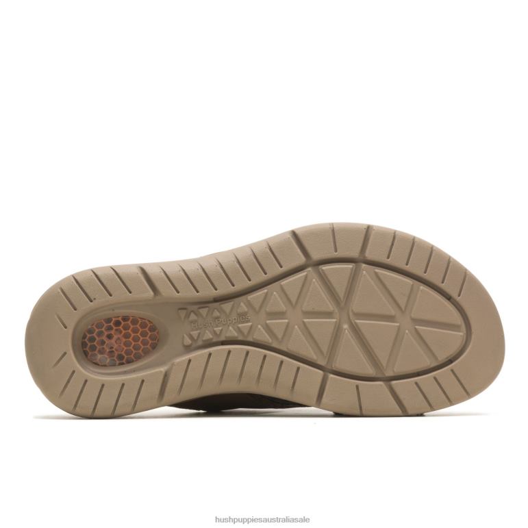 Deep Brown Leather Activate Slide Sandal Men Hush Puppies Sandal F264D317