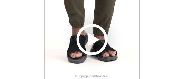 Deep Brown Leather Activate Slide Sandal Men Hush Puppies Sandal F264D317