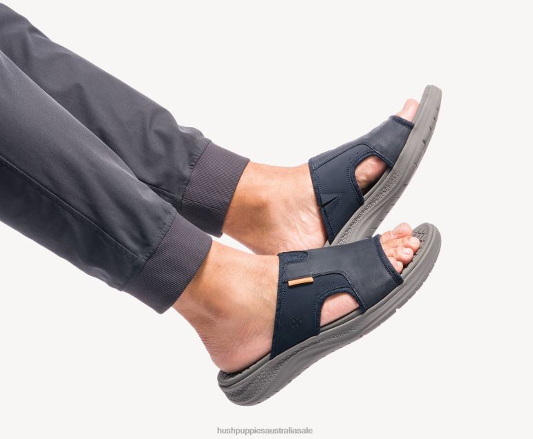 Deep Brown Leather Activate Slide Sandal Men Hush Puppies Sandal F264D317