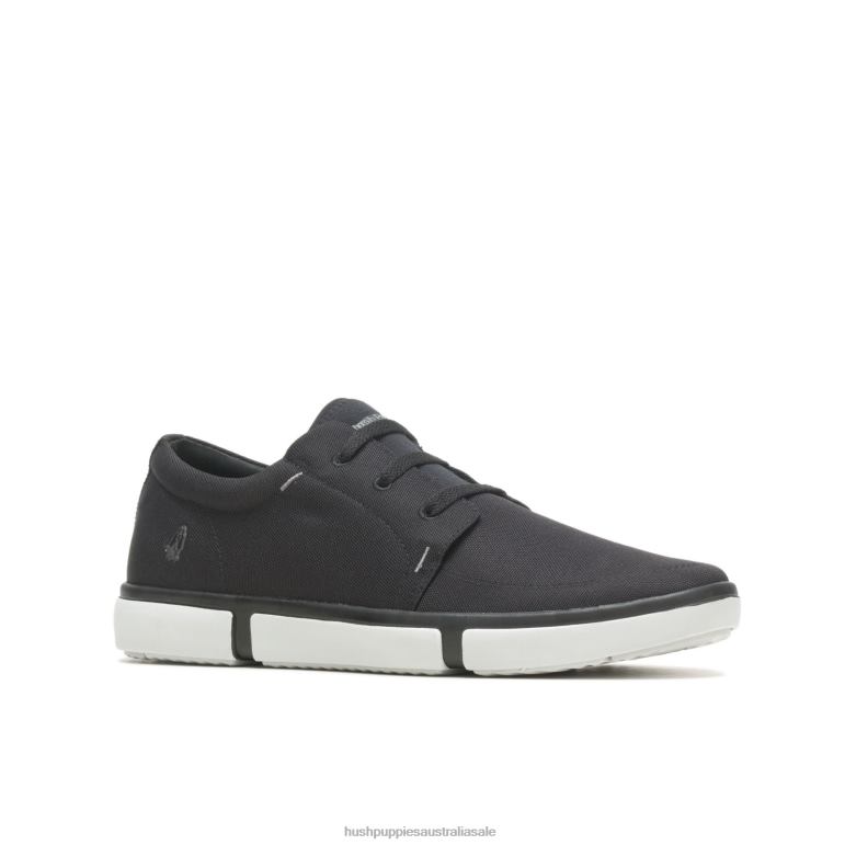 Bold Black Textile Briggs Plain Toe Sneaker Men Hush Puppies Sneaker F264D292