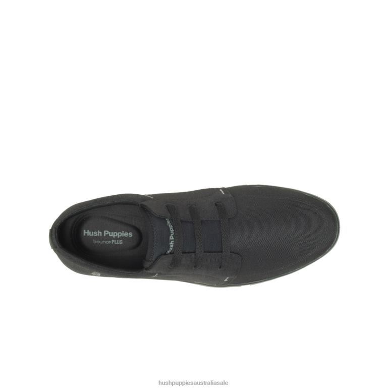 Bold Black Textile Briggs Plain Toe Sneaker Men Hush Puppies Sneaker F264D292