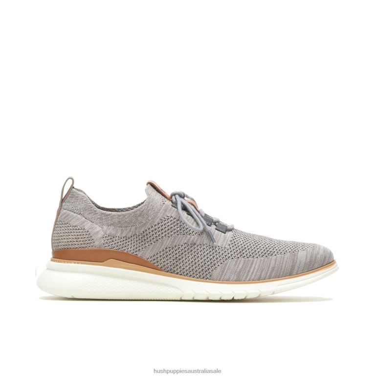 Dark Grey Knit Advance Knit Lace Up Men Hush Puppies Sneaker F264D290