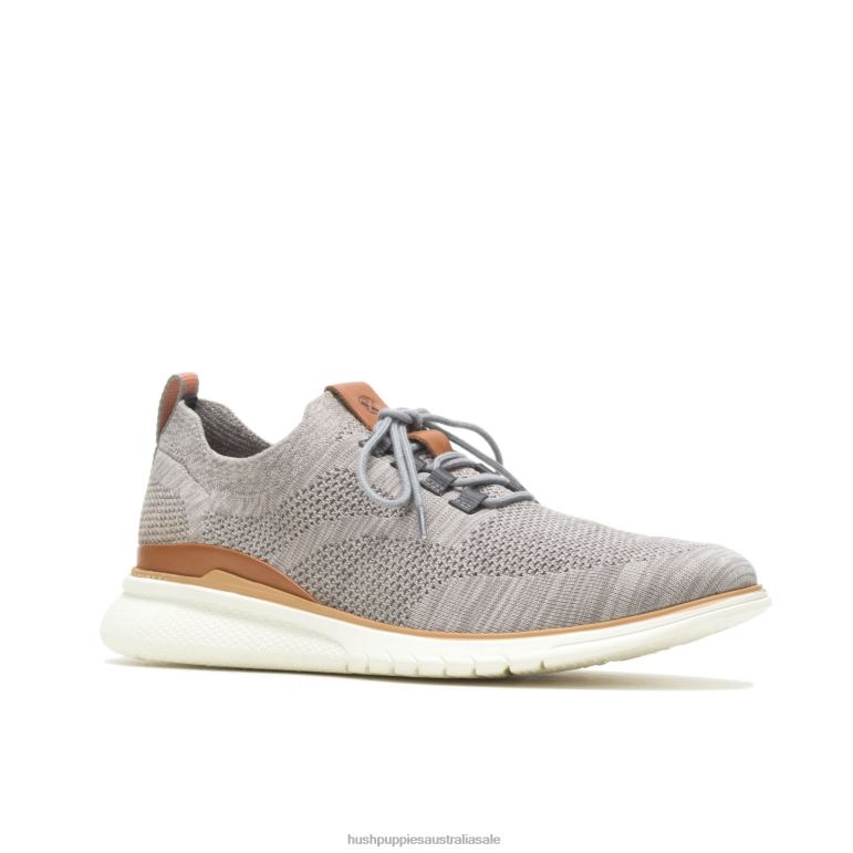 Dark Grey Knit Advance Knit Lace Up Men Hush Puppies Sneaker F264D290