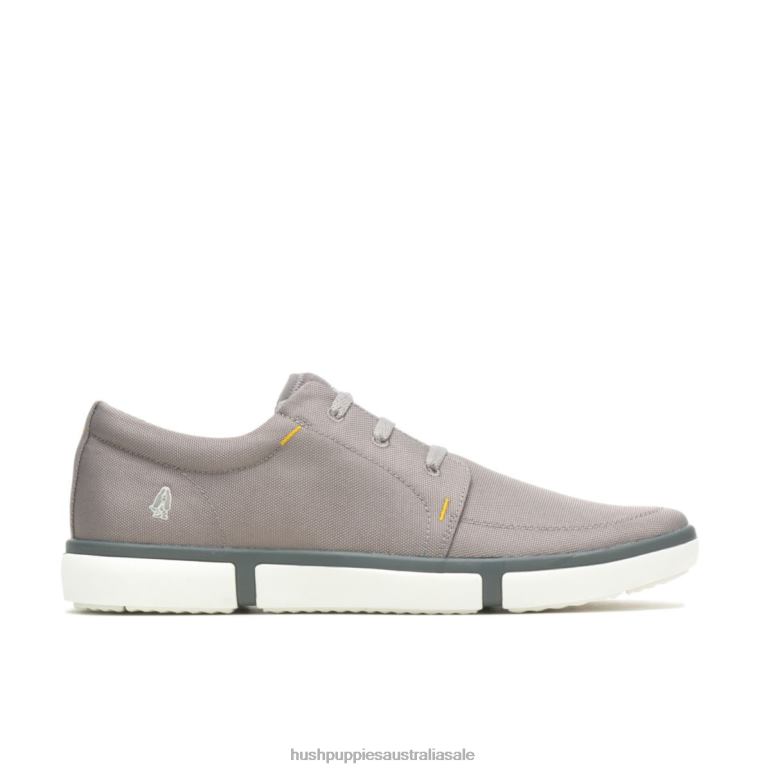 Light Grey Textile Briggs Plain Toe Sneaker Men Hush Puppies Sneaker F264D294