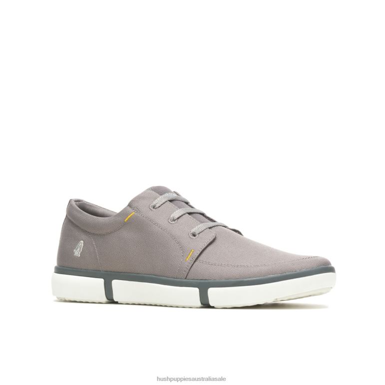 Light Grey Textile Briggs Plain Toe Sneaker Men Hush Puppies Sneaker F264D294