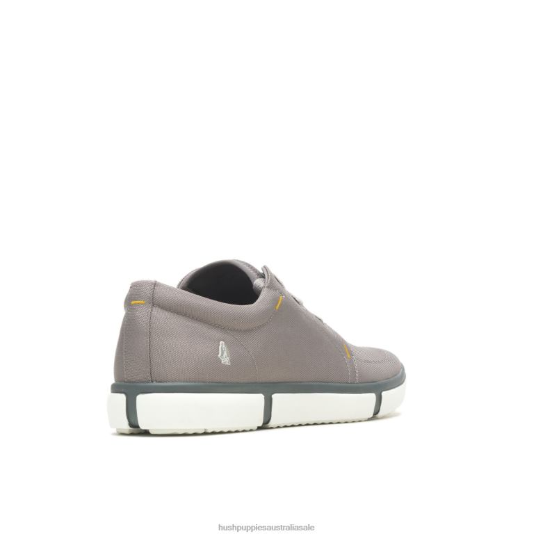 Light Grey Textile Briggs Plain Toe Sneaker Men Hush Puppies Sneaker F264D294
