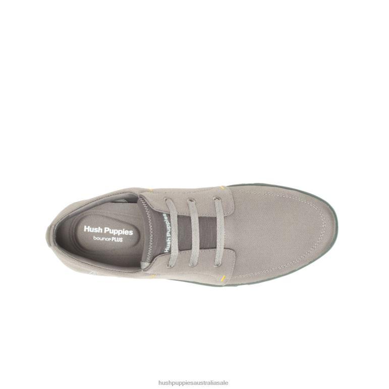 Light Grey Textile Briggs Plain Toe Sneaker Men Hush Puppies Sneaker F264D294