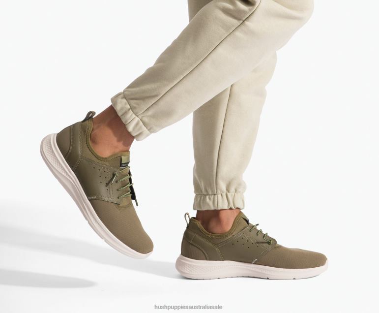 Olive Green Elevate Bungee Sneaker Men Hush Puppies Sneaker F264D336