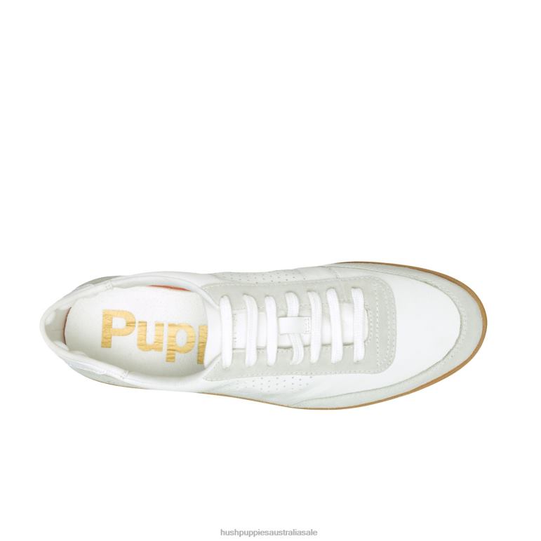 White Grey Suede Charlie Court Sneaker Men Hush Puppies Sneaker F264D329