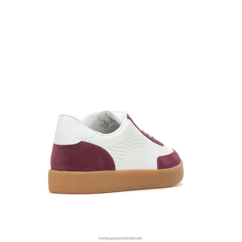 White Maroon Suede Charlie Court Sneaker Men Hush Puppies Sneaker F264D326