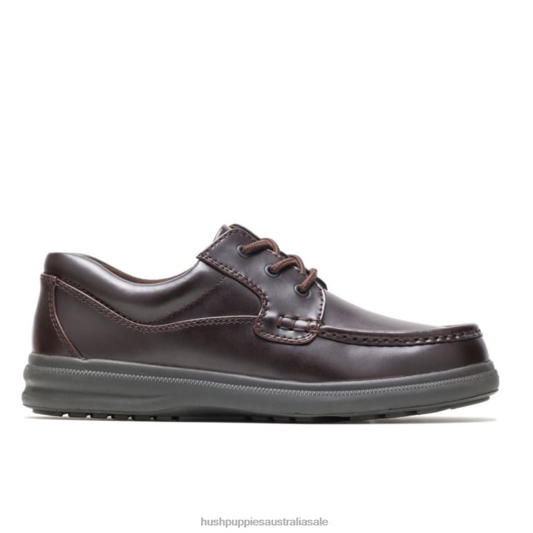 Dark Brown Pull-Up Leather Gus Men Hush Puppies Walking Shoes F264D360