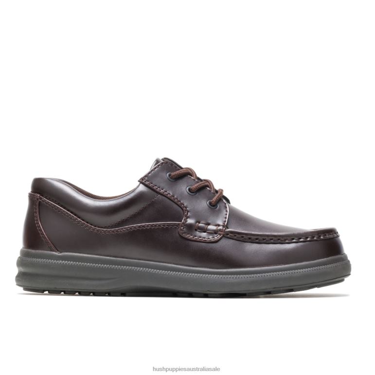 Dark Brown Pull-Up Leather Gus Men Hush Puppies Walking Shoes F264D360